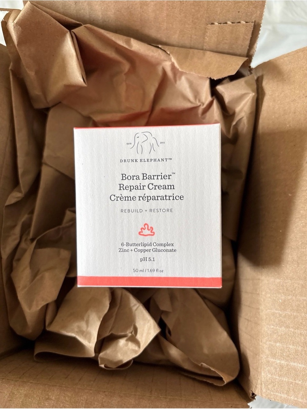 New Drunk Elephant Bora Barrier Rich Repair Cream